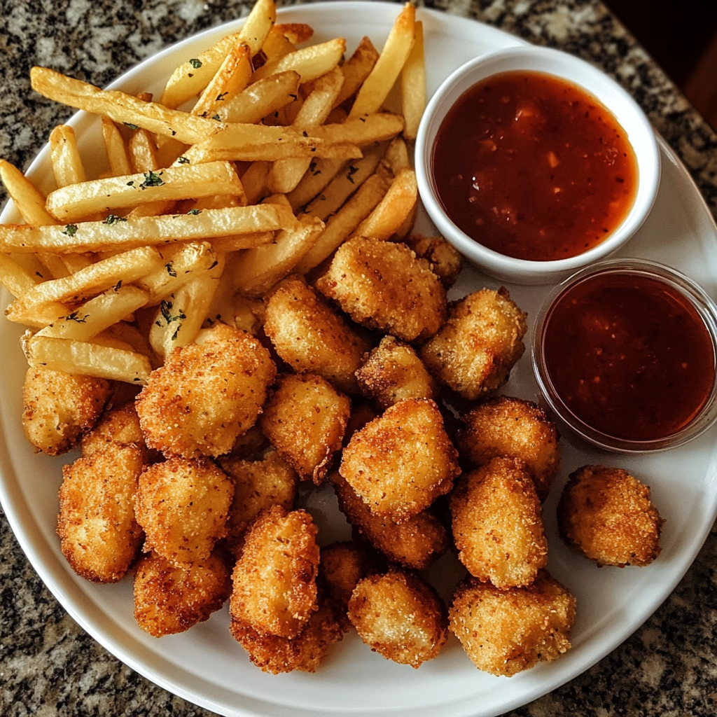 1/ What goes with chicken nuggets and fries?