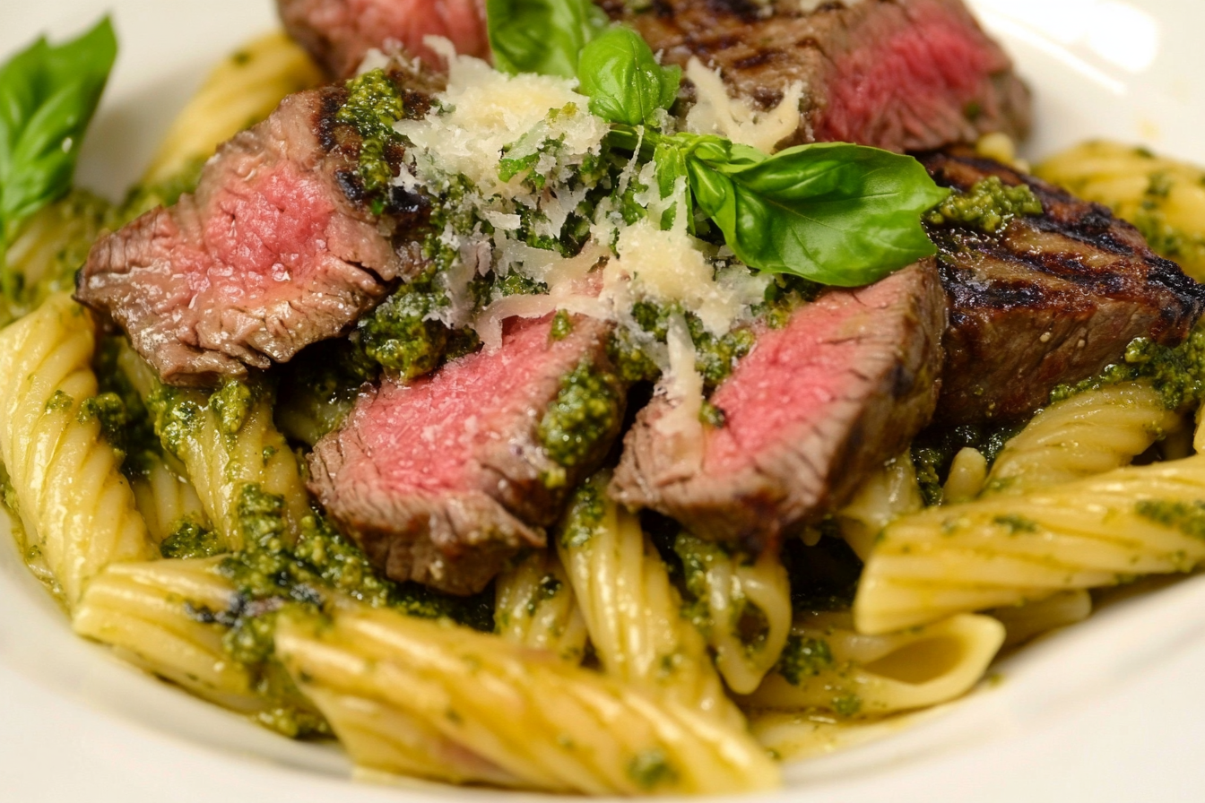 FT image: What meat pairs well with pesto pasta?