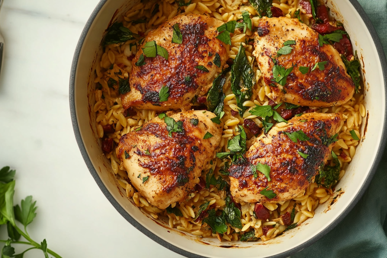 FT image: chicken orzo bake​