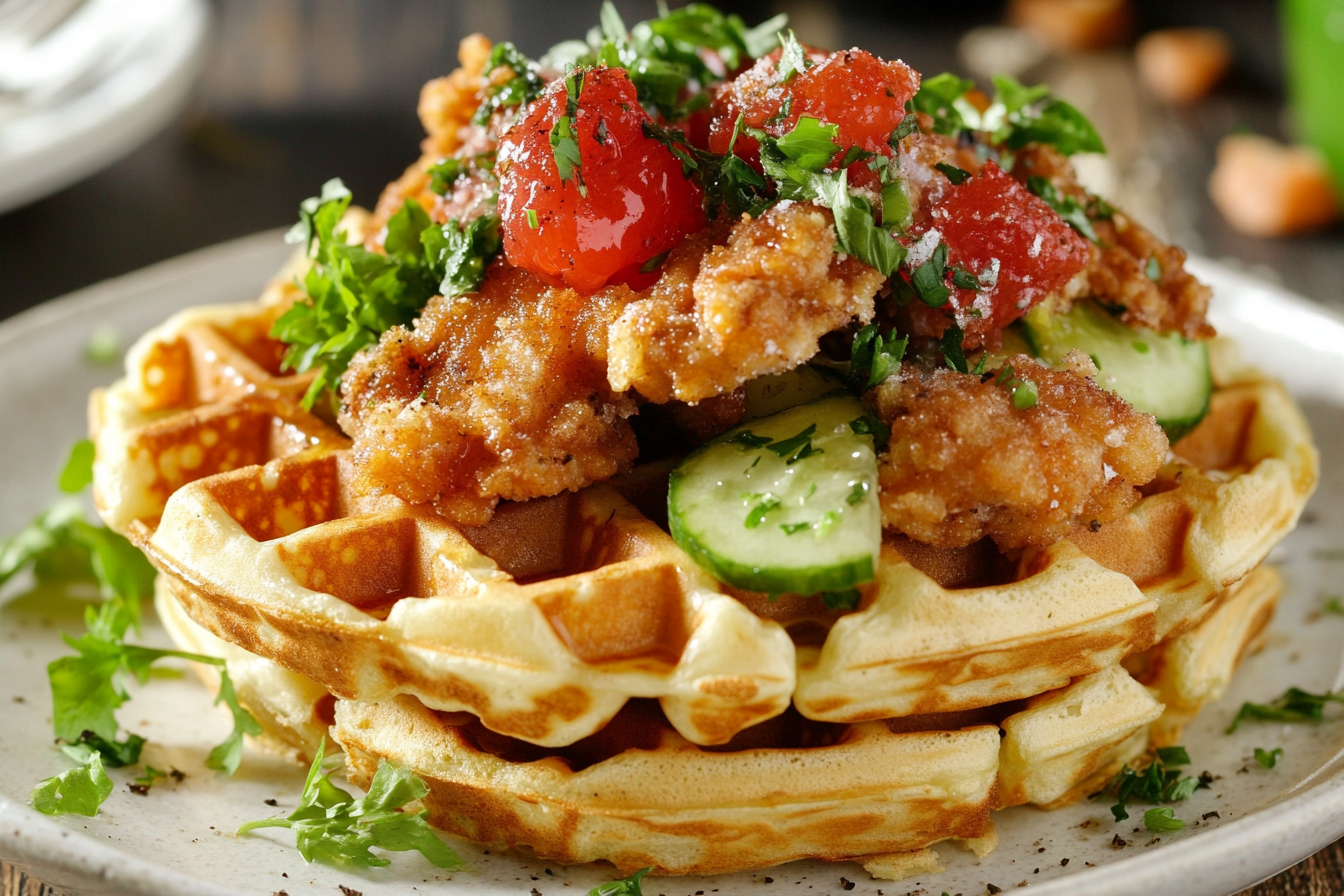 FT image: What do you eat with chicken and waffles?