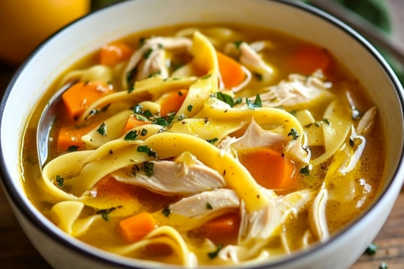 FT image: turmeric chicken noodle soup​