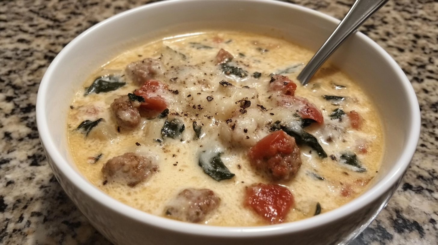creamy parmesan italian sausage soup